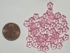 50 3x7mm True Pink Flowers